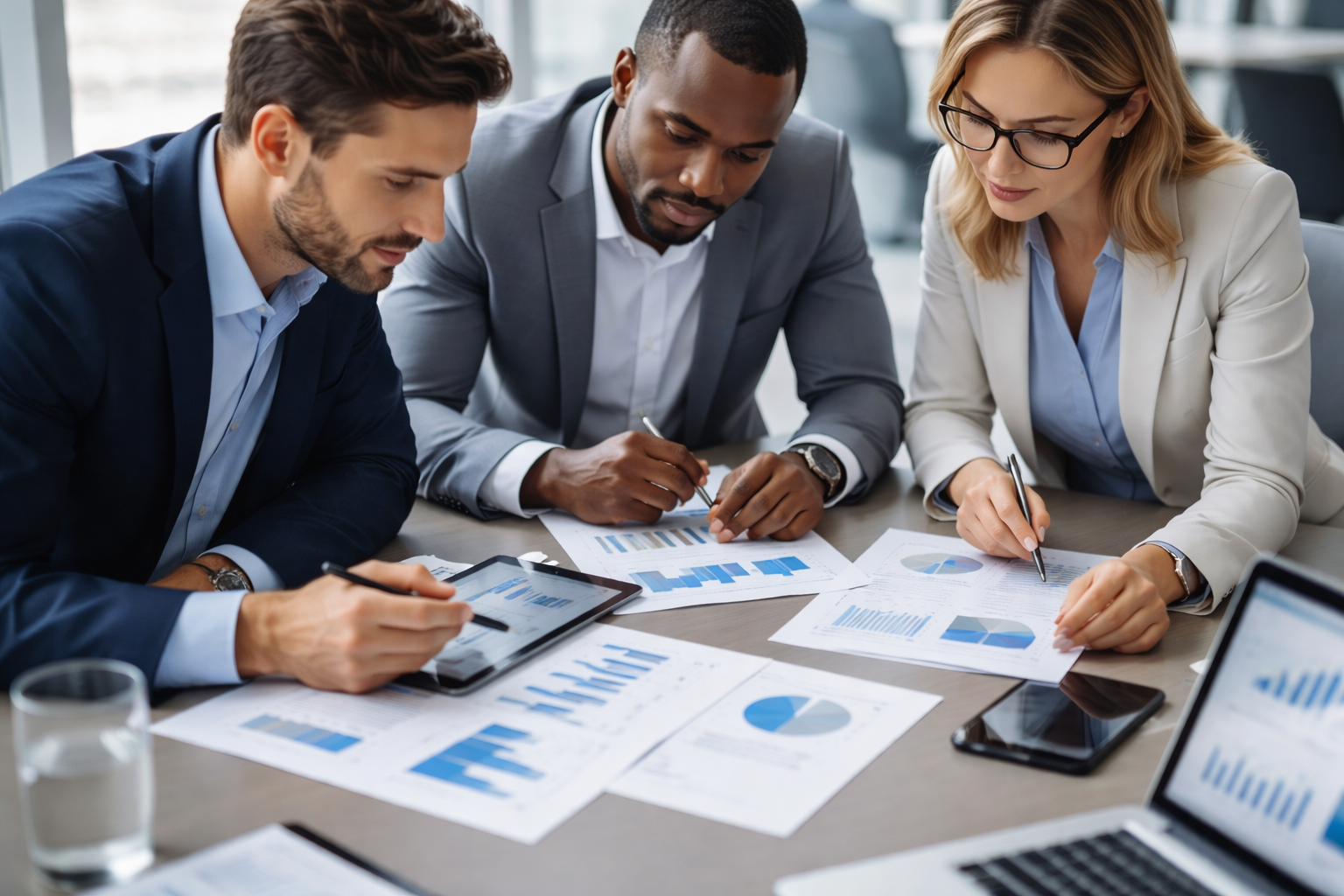 Analyzing financial data in the office